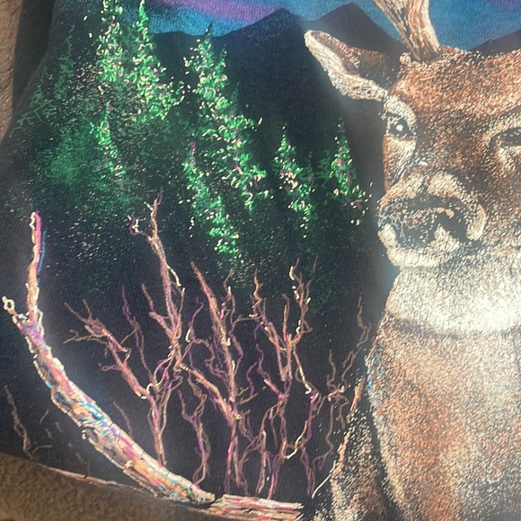 Hazel woods premium cotton tee XL black with buck-front&back heavy weight tee - Picture 11 of 14